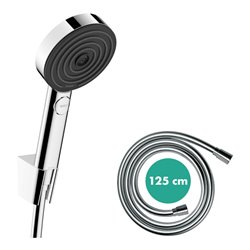 hansgrohe Brausehalter-Set Pulsify Sel. S 105 1250mm Schlauch, chrom, Relaxation, 3jet