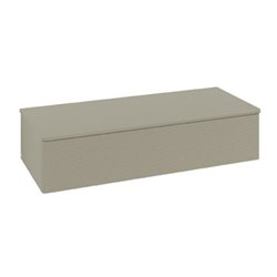 V&B Sideboard mit Frontstruktur Antao 120x26,8x50cm, WBP hon. Oa, st. Gr m Lac