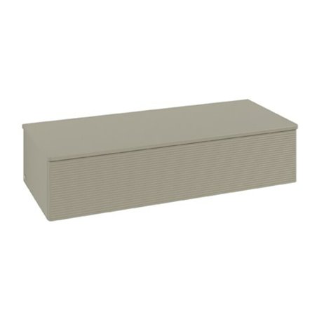 V&B Sideboard mit Frontstruktur Antao 120x26,8x50cm, WBP hon. Oa, st. Gr m Lac