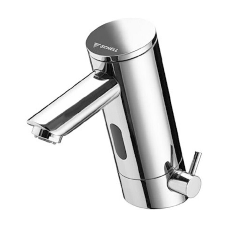 Schell El.-Waschtischarmatur PURIS E Battreiebetrieb, f Mischw, Ausl. lg, vc