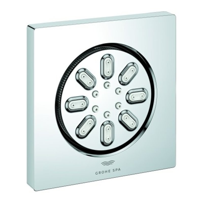 Grohe Seitenbrause Rainshower Aqua Cube 7,5x7,5cm, 2 Stahlarten, chrom