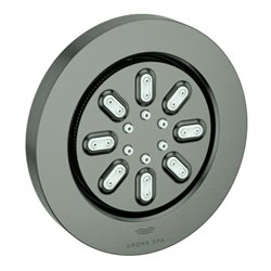 Grohe Seitenbrause Rainshower Aqua 7,5cm, 2 Stahlarten, hd graph. gebürstet