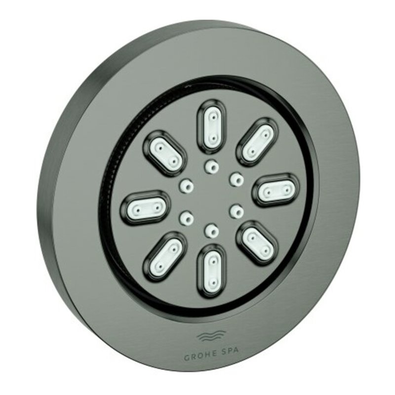 Grohe Seitenbrause Rainshower Aqua 7,5cm, 2 Stahlarten, hd graph. gebürstet