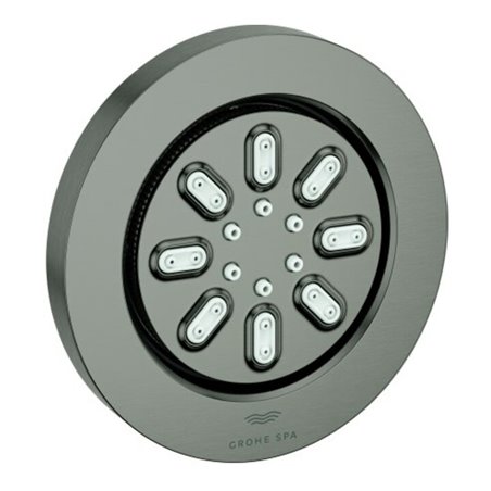 Grohe Seitenbrause Rainshower Aqua 7,5cm, 2 Stahlarten, hd graph. gebürstet