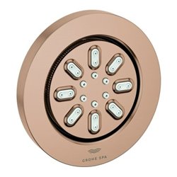 Grohe Seitenbrause Rainshower Aqua 7,5cm, 2 Stahlarten, w. sunset gebürstet