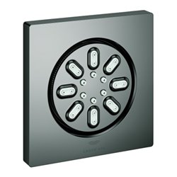 Grohe Seitenbrause Rainshower Aqua Cube 7,5x7,5cm, 2 Stahlarten, hard graphite