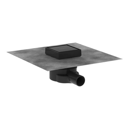 hansgrohe Punktablauf RainDrain Point Komplettset, 100x100mm, mattschwarz