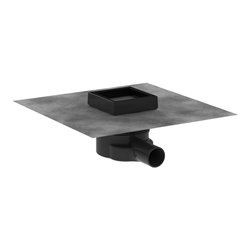 hansgrohe Punktablauf RainDrain Point Komplettset, 100x100mm, mattschwarz