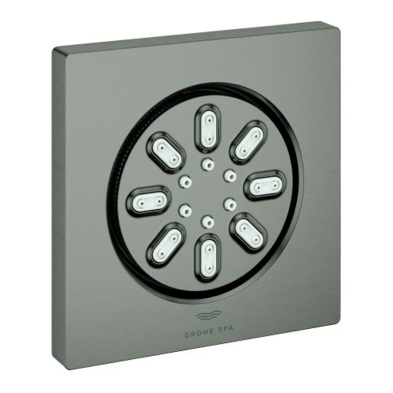 Grohe Seitenbrause Rainshower Aqua Cube 7,5x7,5cm, 2 Stahlarten, hd graph. geb.