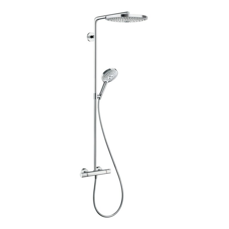 hansgrohe Showerpipe Raindance Select S Brausekopf 300mm, we/vc, m Thermostat, 2jet