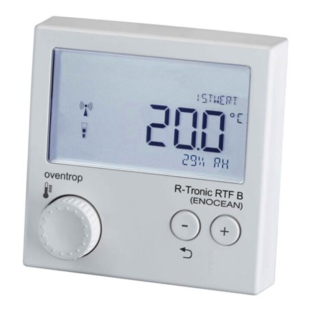 Oventrop Funk-Raumbedng.. R Tronic RT B AP, mit integriertem Feuchtesensor, weiß