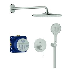 Grohe Duschsystem Essence UP, mit Rainshower Mono 310, supersteel
