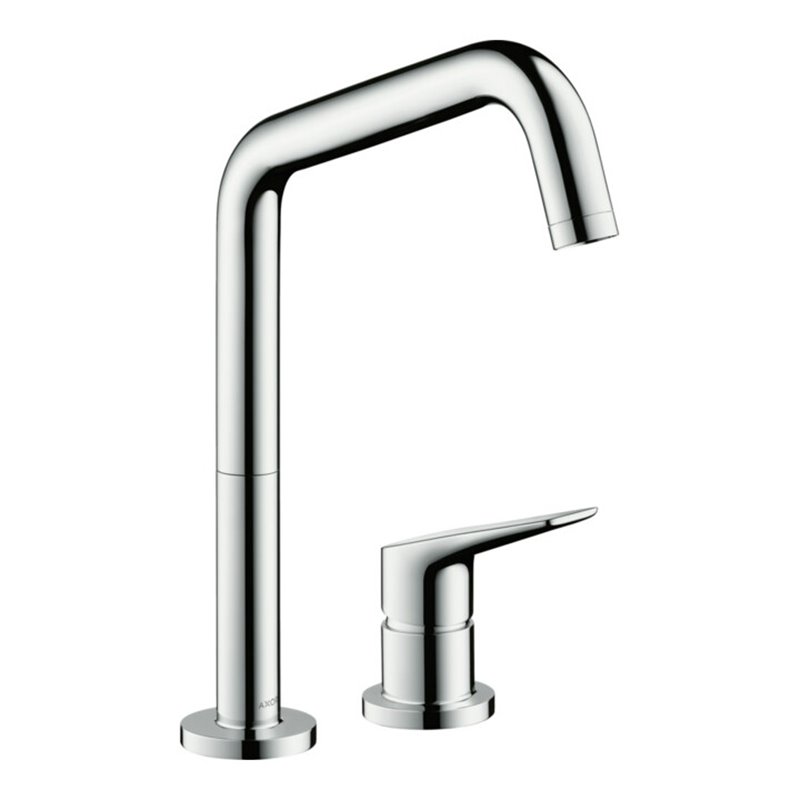 hansgrohe 2-Loch-Spültisch-Einhebelmischer 240 Axor Citterio M mit Schwenkauslauf, EcoSmart, chrom