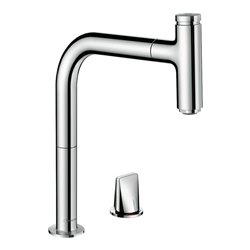 hansgrohe 2-Loch-Spültisch-Einhebelmischer 200 Metris Se M71 Eco mit Ausziehauslauf, 1jet, sBox, chrom