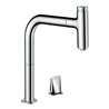 hansgrohe 2-Loch-Spültisch-Einhebelmischer 200 Metris Se M71 Eco mit Ausziehauslauf, 1jet, sBox, chrom