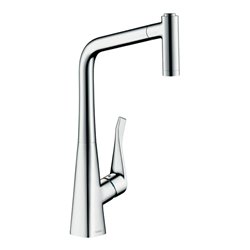 hansgrohe Spültisch-Einhebelmischer 320 Metris M71 EcoSm. mit Ausziehbrause, 2jet, sBox, chrom