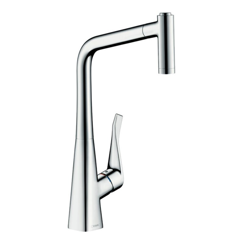 hansgrohe Spültisch-Einhebelmischer 320 Metris M71 EcoSm. mit Ausziehbrause, 2jet, sBox, chrom
