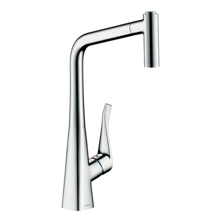 hansgrohe Spültisch-Einhebelmischer 320 Metris M71 EcoSm. mit Ausziehbrause, 2jet, sBox, chrom