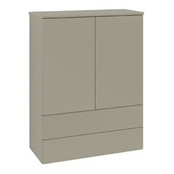 V&B Highboard mit Frontstruktur Antao 81,4x104x35,6cm, WBP Lac, st. Gr m Lac