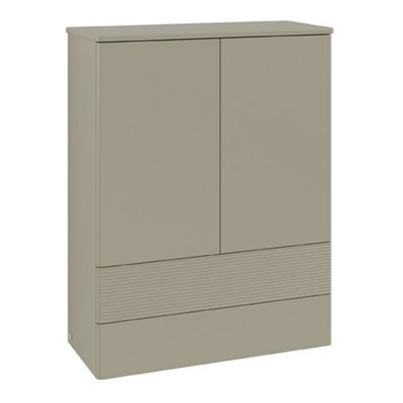 V&B Highboard mit Frontstruktur Antao 81,4x104x35,6cm, WBP Lac, st. Gr m Lac