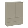 V&B Highboard mit Frontstruktur Antao 81,4x104x35,6cm, WBP Lac, st. Gr m Lac