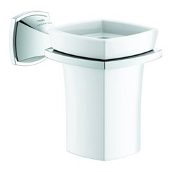 Grohe Halter Grandera mit Keramik-Mundspülglas, chrom