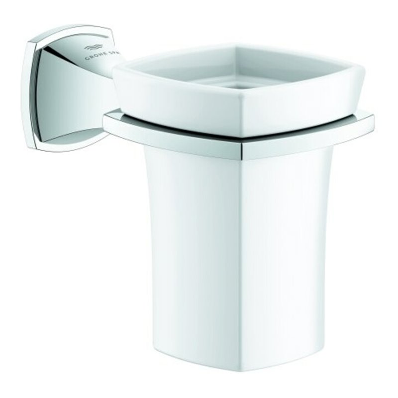 Grohe Halter Grandera mit Keramik-Mundspülglas, chrom