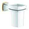 Grohe Halter Grandera mit Keramik-Mundspülglas, chrom/gold