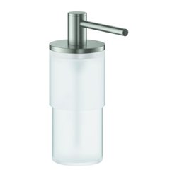 Grohe Seifenspender Atrio 160ml, Glas/Metall, supersteel