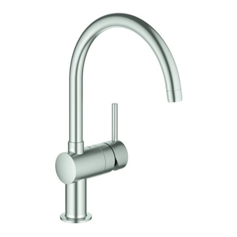 Grohe Spültisch-Einhebelmischer Minta 1/2', C-Auslauf, supersteel