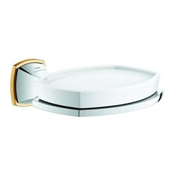 Grohe Halter Grandera mit Keramik-Seifenschale, chrom/gold