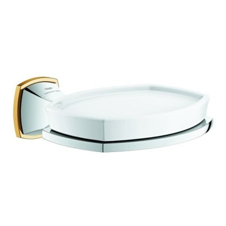 Grohe Halter Grandera mit Keramik-Seifenschale, chrom/gold