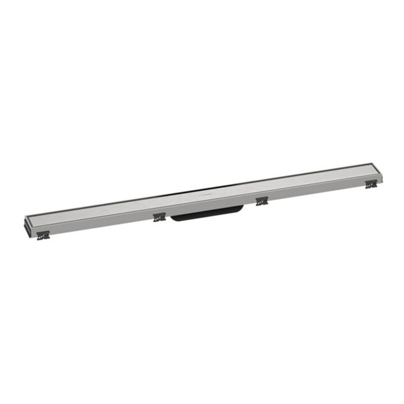 hansgrohe RainDrain Match Duschrinne 900mm, Edelstahl gebürstet, Fertigset