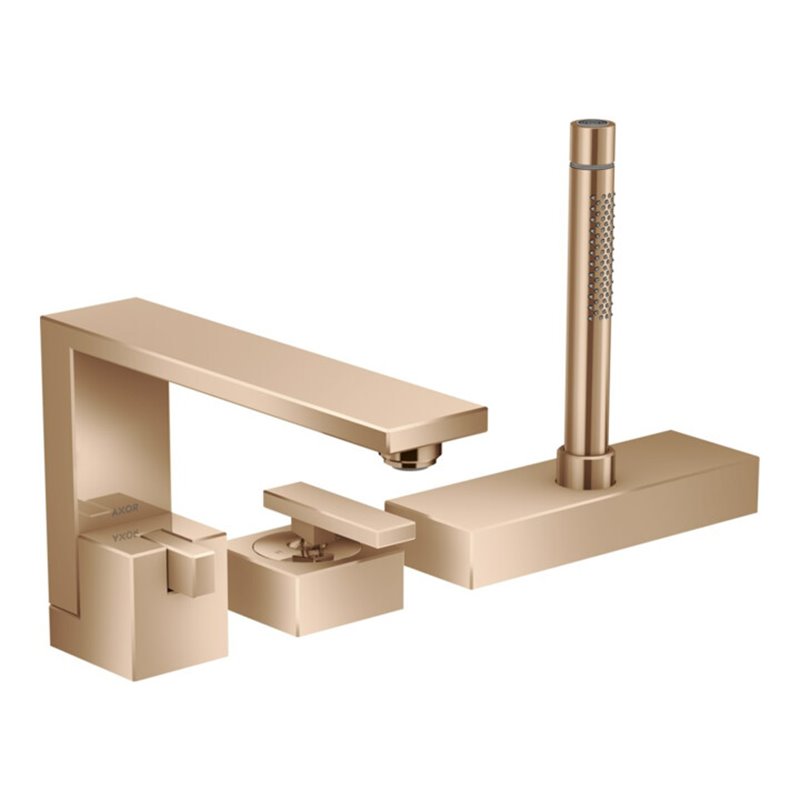 hansgrohe 3-Loch-Bidet-Einhebelmischer Axor Edge Ausl. 210mm, BW-Rd-Montage, pol. r gol