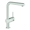 Grohe Spültisch-Einhebelmischer Minta 1/2', L-Ausl., herausz. Mouss., superst.