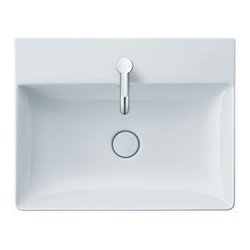 Duravit Möbelwaschtisch geschliffen DuraSquare 60x47cm, o. ÜL, m HLB, 1 HL, we WG