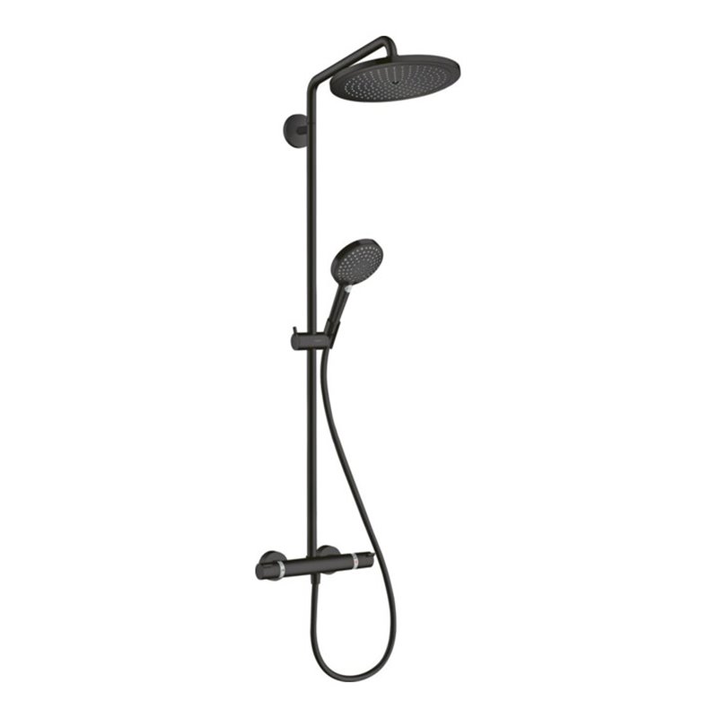 hansgrohe S-Pipe Croma Select S EcoSmart m Thermostat, Handbrause 3jet, 9 l/m., matt-sw