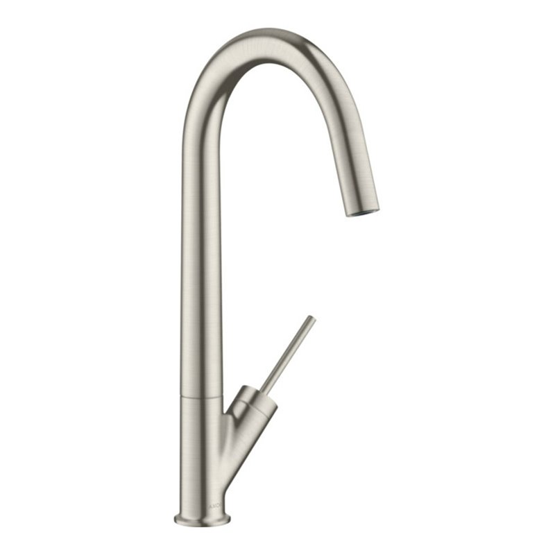 hansgrohe Spültisch-Einhebelmischer 300 EcoSm. Axor Starck mit Schwenkauslauf, Edelstahl Finish