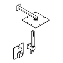 Grohe Unterputz-Duschsystem Grohtherm Cube mit UP-Thermostat, chrom
