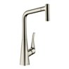 hansgrohe Spültisch-Einhebelmischer 320 Metris M71 EcoSm. m Ausz-br, 2jet, 5,8 l/m., Edelstahl-Optik