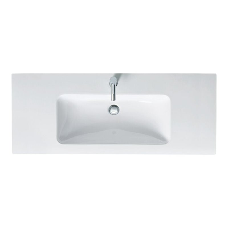 Duravit Möbelwaschtisch Me by Starck 123x49cm, we, m HL, ÜL, Hahnlochbank