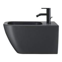 Duravit Wand-Bidet Happy D.2 35,5x54cm, m HL, ÜL, HLB, anthr. ma WG
