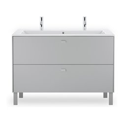 Duravit Möbelwaschtisch Me by Starck 123x49cm, 2 HL, m ÜL, Hahnlochbank, weiß