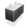 Duravit Möbelwaschtisch Me by Starck 123x49cm, 2 HL, m ÜL, Hahnlochbank, weiß