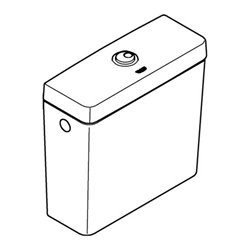 Grohe Aufsatzspülkasten Essence Keramik Anschluss seitlich, alpinweiß