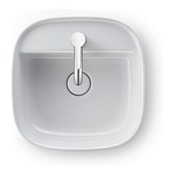 Duravit Aufsatzbecken Zencha 42x42cm, m L, HLB, o Ü, geschli., we, WG
