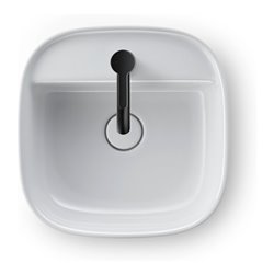 Duravit Aufsatzbecken Zencha 42x42cm, m L, HLB, o Ü, geschli., we, WG