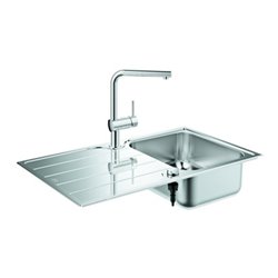 Grohe Einbauspüle-Set K500 Minta 86x50cm, 1 Be, m EH-Spültischarmatur, ES