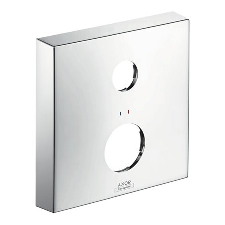 hansgrohe Verlängerungsrosette Axor 2-Loch, eckig, rot/blau, chrom