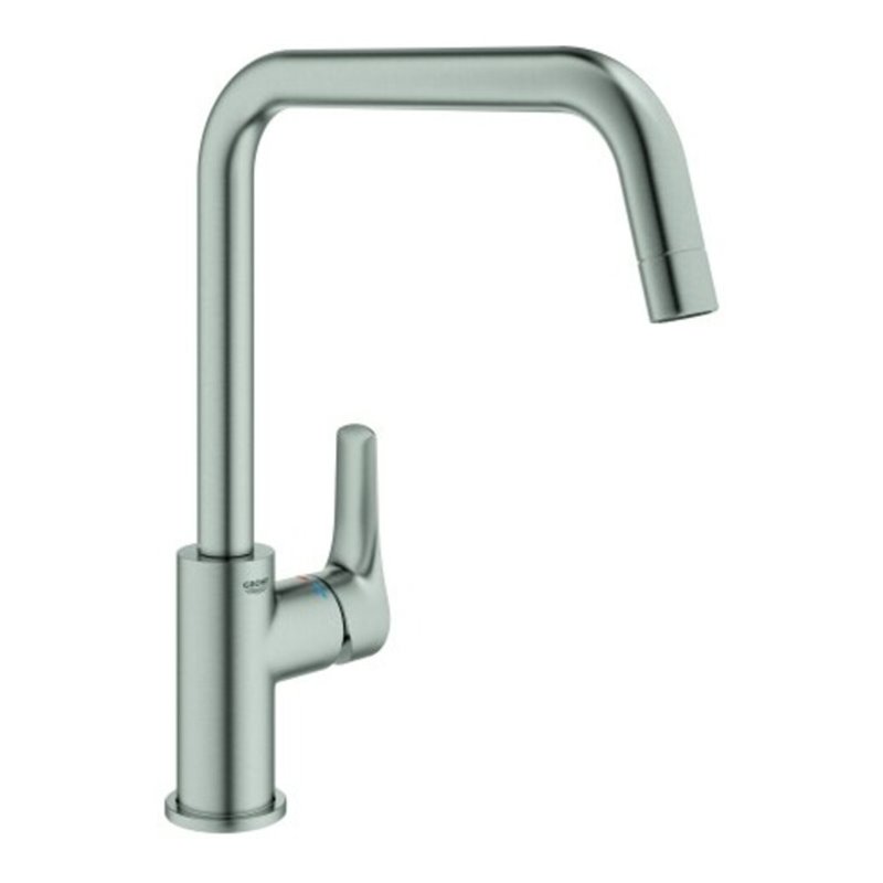 Grohe Spültisch-Einhebelmischer Eurosmart supersteel, schwenkbarer, hoher Auslauf